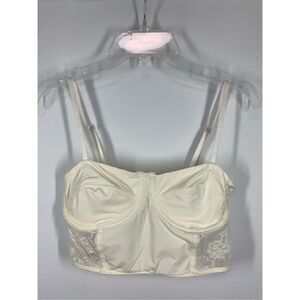 Pins And Needles Women's Lace No Wire Adjustable Strap Corset Cream Size Medium